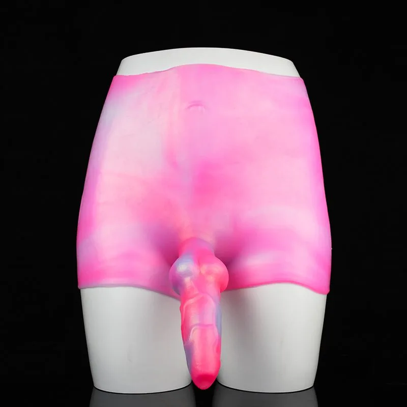 7 IN Premium Pink Silicone Dog Knot Dildo Strap On Set 2 7 IN Premium Pink Silicone Dog Knot Dildo Strap On Set 2