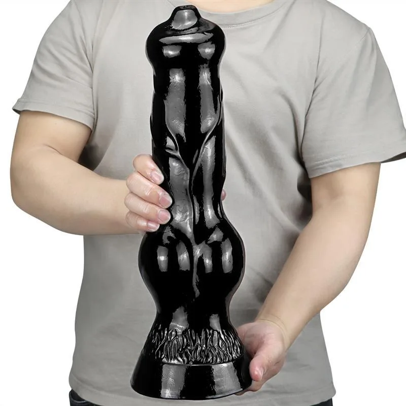 14.5 IN Huge Black / Skin Dog Knot Dildo PVC K9 Sex Toy 2 14.5 IN Huge Black / Skin Dog Knot Dildo PVC K9 Sex Toy 2