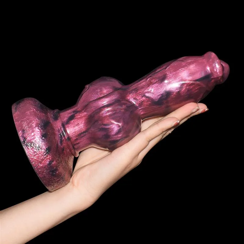 8.5 IN Dog Dildo with Big Knot Silicone Purple Animal Penis 3 8.5 IN Dog Dildo with Big Knot Silicone Purple Animal Penis 3