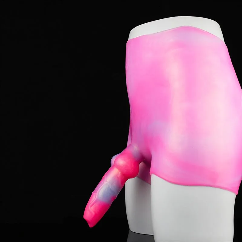 7 IN Premium Pink Silicone Dog Knot Dildo Strap On Set 3 7 IN Premium Pink Silicone Dog Knot Dildo Strap On Set 3