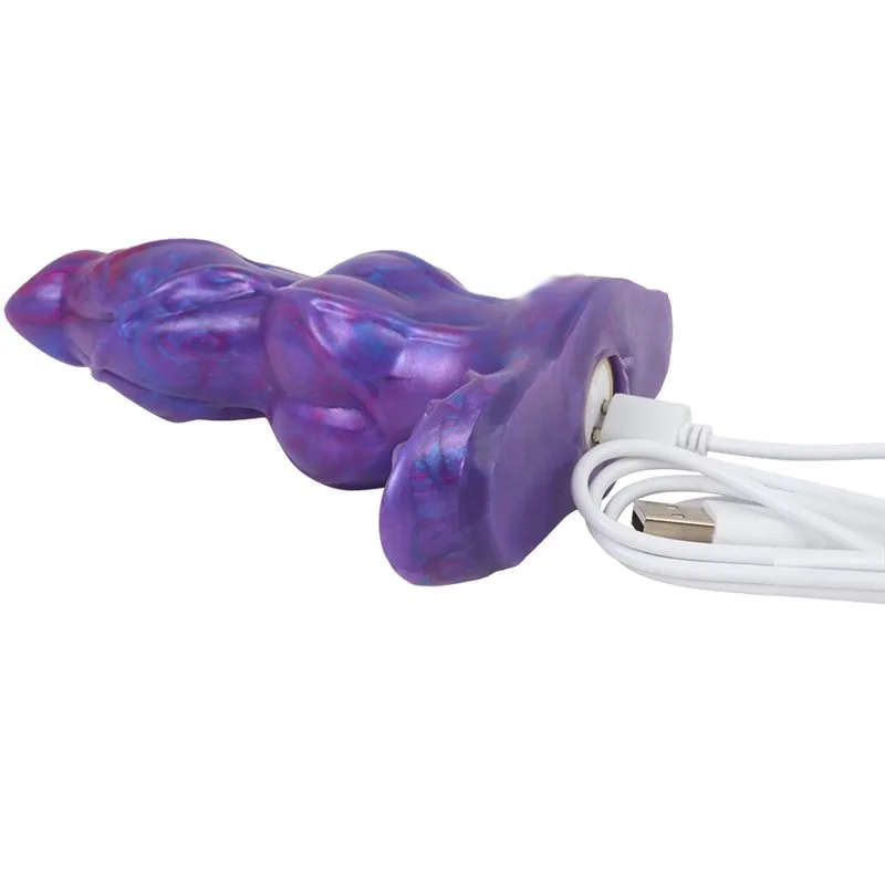 5.5 IN Double Knotted Dildo Vibrator with Remote 3 5.5 IN Double Knotted Dildo Vibrator with Remote 3