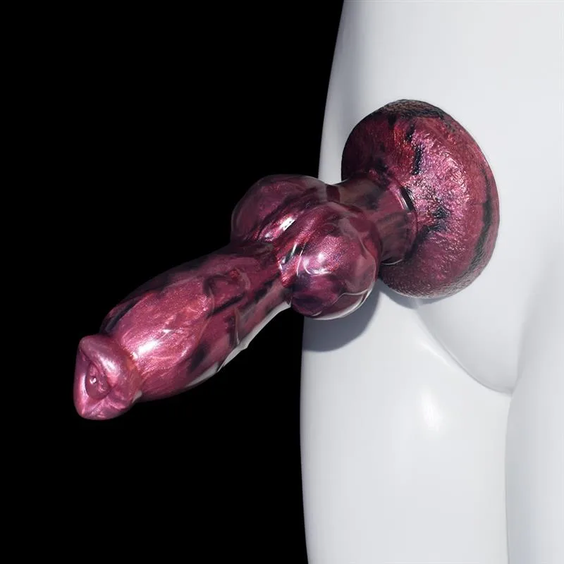 8.5 IN Dog Dildo with Big Knot Silicone Purple Animal Penis 2 8.5 IN Dog Dildo with Big Knot Silicone Purple Animal Penis 2