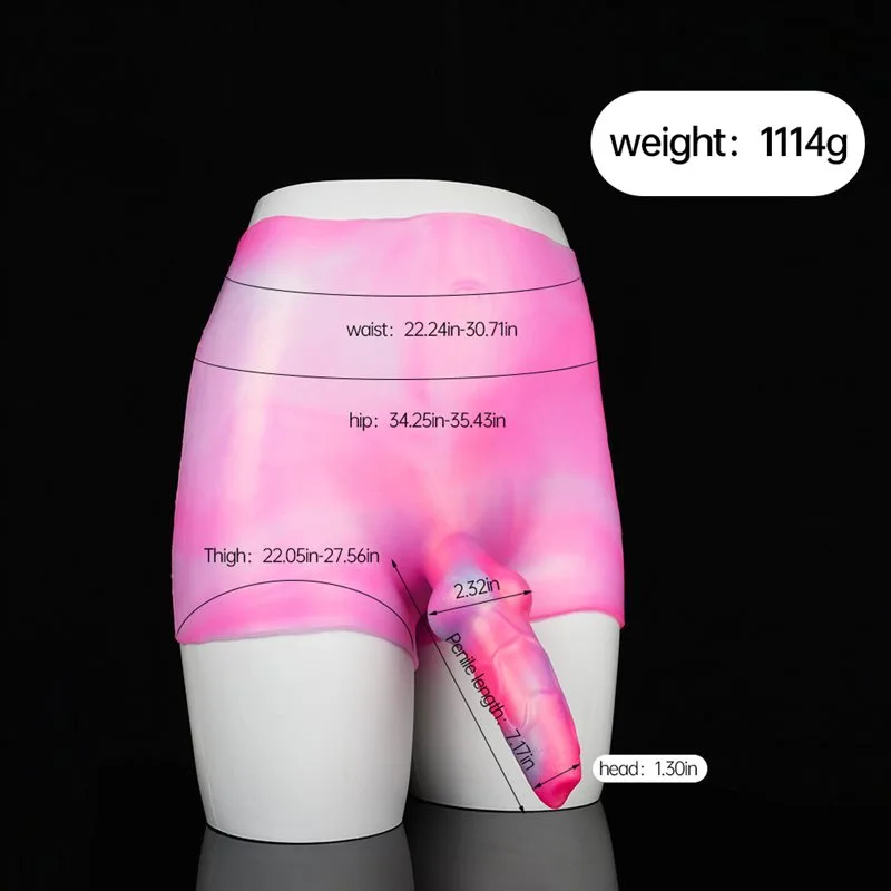 7 IN Premium Pink Silicone Dog Knot Dildo Strap On Set 1 7 IN Premium Pink Silicone Dog Knot Dildo Strap On Set 1