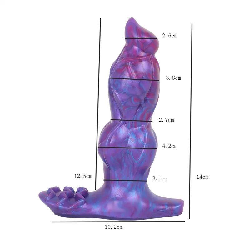 5.5 IN Double Knotted Dildo Vibrator with Remote 1 5.5 IN Double Knotted Dildo Vibrator with Remote 1