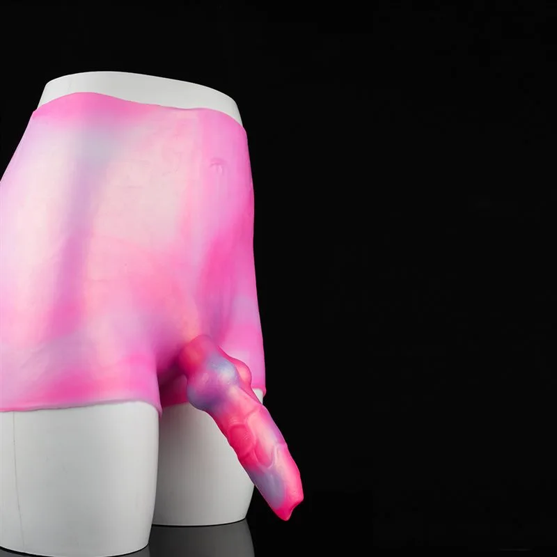 7 IN Premium Pink Silicone Dog Knot Dildo Strap On Set 4 7 IN Premium Pink Silicone Dog Knot Dildo Strap On Set 4