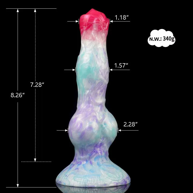 8 IN Knotted Dog Canine Dildo Strap On Harness Set 1 8 IN Knotted Dog Canine Dildo Strap On Harness Set 1