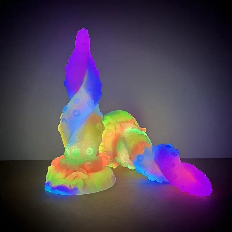 7.5 IN Small Twisted Octopus Dildo Luminous Tentacle Sex Toy 3 7.5 IN Small Twisted Octopus Dildo Luminous Tentacle Sex Toy 3