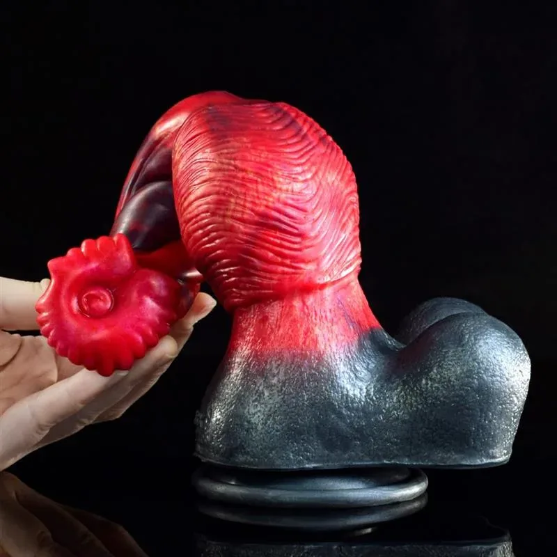 9.5 IN Fantasy Horse Dildo With Balls Silicone Animal Penis 6 9.5 IN Fantasy Horse Dildo With Balls Silicone Animal Penis 6