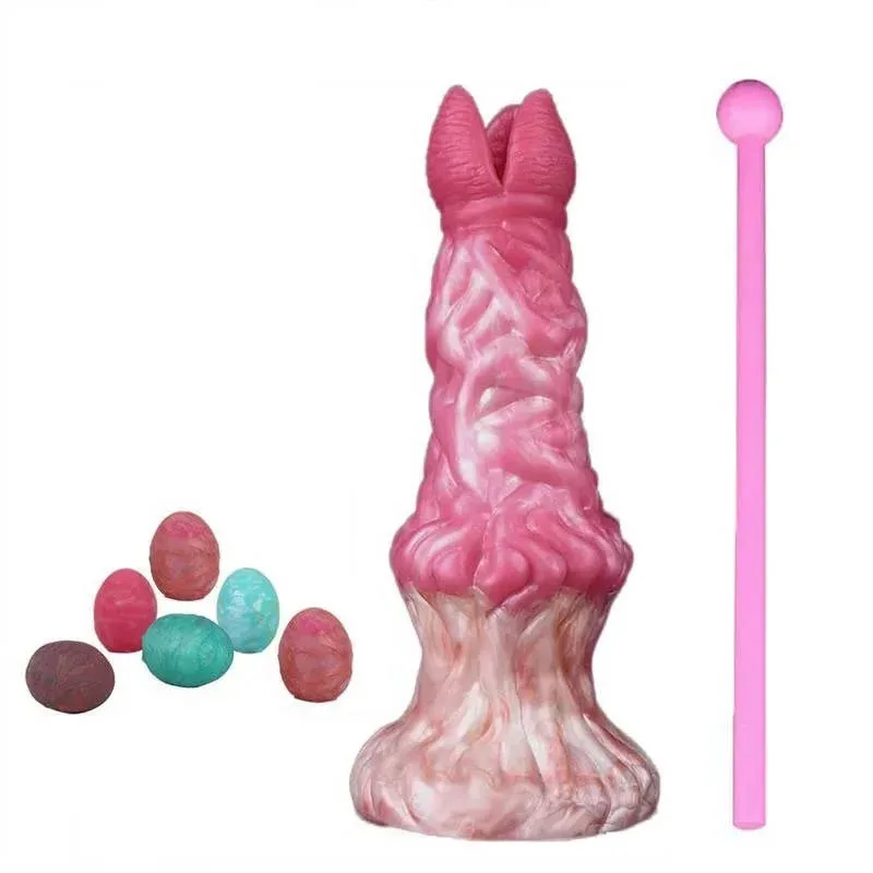 8 IN Silicone Fantasy Alien Egg-Laying Dildo Ovipositor Sex Toy - Image 1