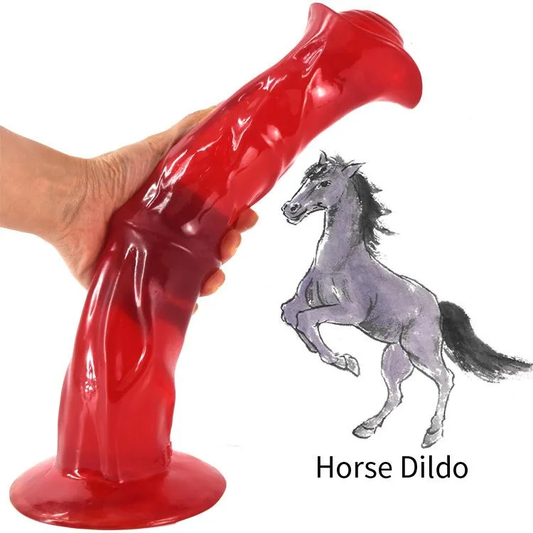 13.5 IN Large Thick Horse Cock PVC Animal Dildo 2 13.5 IN Large Thick Horse Cock PVC Animal Dildo 2