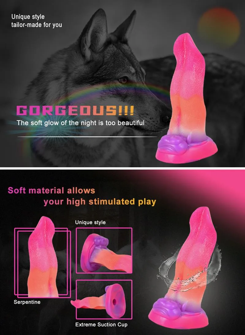 7 IN Small Grow-In-The-Dark Vibrating Monster Tongue Dildo 3 7 IN Small Grow-In-The-Dark Vibrating Monster Tongue Dildo 3