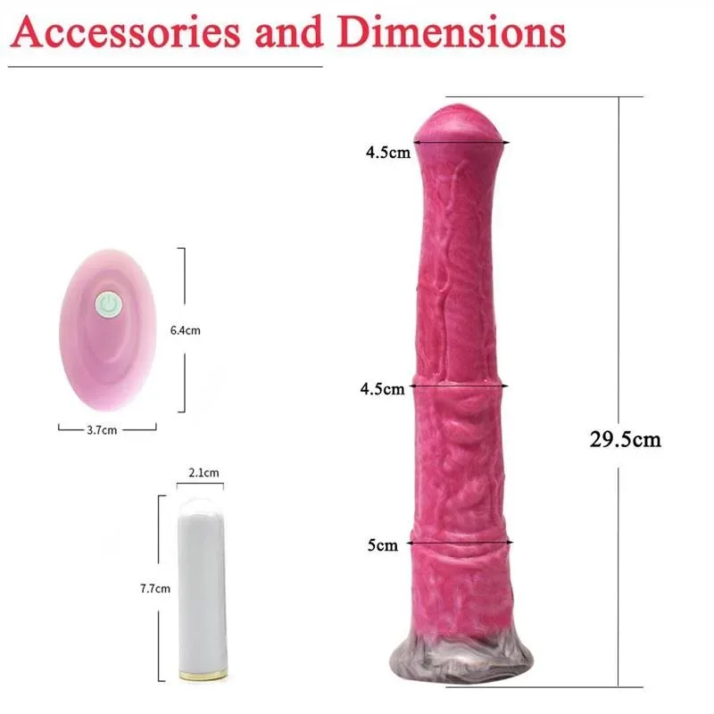 11.5 IN Rechargeable Long Vibrating Horse Cock Dildo 1 11.5 IN Rechargeable Long Vibrating Horse Cock Dildo 1