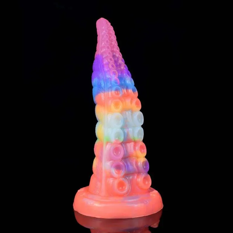 7 IN Glow-In-The-Dark Little Octopus Tentacle Dildo for Beginner 2 7 IN Glow-In-The-Dark Little Octopus Tentacle Dildo for Beginner 2
