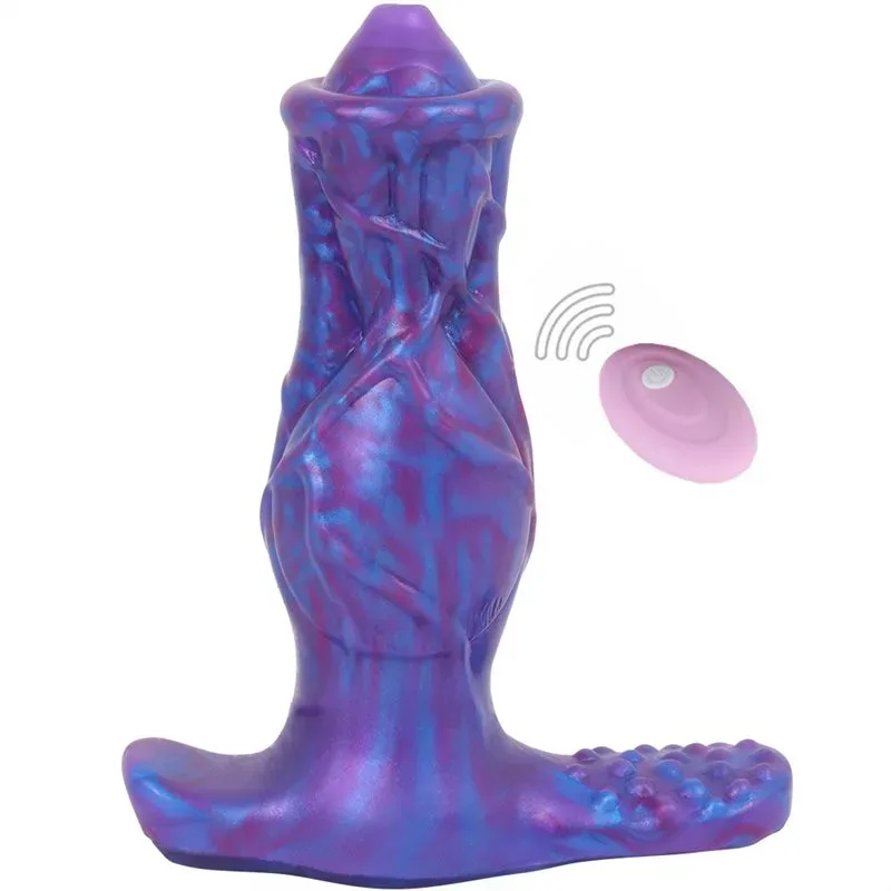 2d6799840c6e129f 5 Inch Vibrating Alien Dildo with Remote