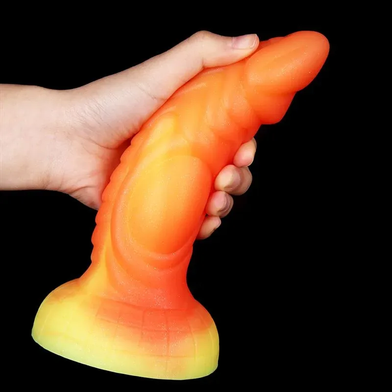 7 IN Orange Dragon Dildo Soft Silicone Anal Plug 2 7 IN Orange Dragon Dildo Soft Silicone Anal Plug 2