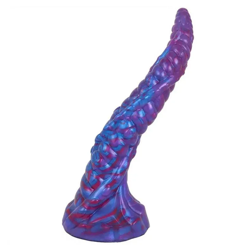 11 IN Long Purple Tentacle Anal Dildo Octopus Sex Toy - Image 1