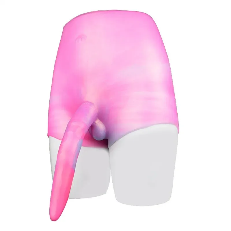 9.5 IN Pink Silicone Pig Dildo Strap On Sex toy - Image 1