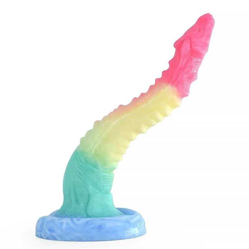 10.5 IN Long Flexible Snake Anal Dildo Silicone Animal Sex Toy - Image 1