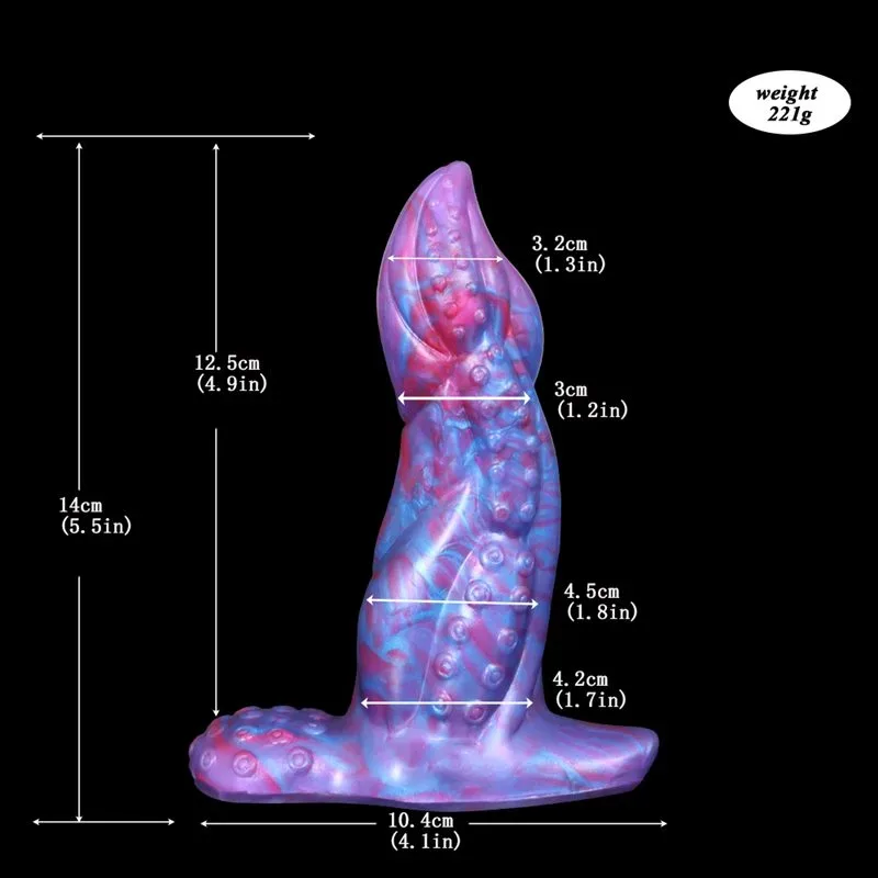 5.5 IN Remote Controlled Vibrating Tentacle Dildo Sex Toy 1 5.5 IN Remote Controlled Vibrating Tentacle Dildo Sex Toy 1