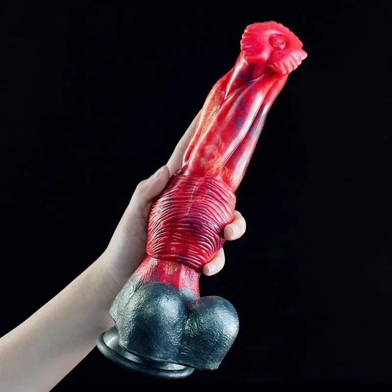 9.5 IN Fantasy Horse Dildo With Balls Silicone Animal Penis 3 9.5 IN Fantasy Horse Dildo With Balls Silicone Animal Penis 3