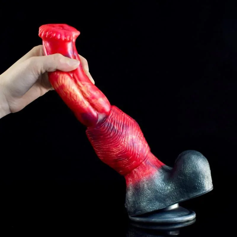 9.5 IN Fantasy Horse Dildo With Balls Silicone Animal Penis 5 9.5 IN Fantasy Horse Dildo With Balls Silicone Animal Penis 5