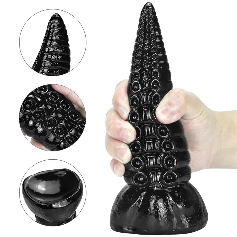 8 IN Black Tentacle Dildo PVC Octopus Adult Toy 2 8 IN Black Tentacle Dildo PVC Octopus Adult Toy 2