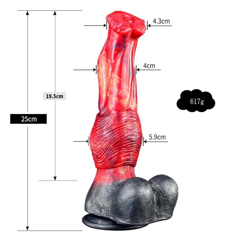 9.5 IN Fantasy Horse Dildo With Balls Silicone Animal Penis 1 9.5 IN Fantasy Horse Dildo With Balls Silicone Animal Penis 1