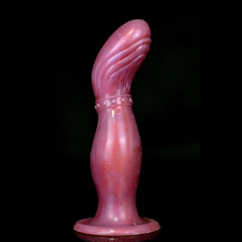 8.5 IN Angled Dildo Silicone Funny Anal Plug 2 8.5 IN Angled Dildo Silicone Funny Anal Plug 2