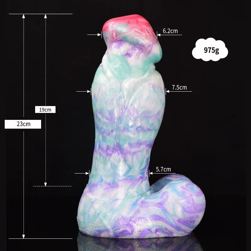 9 IN Thickness Mushroom Head Dildo with Balls 1 9 IN Thickness Mushroom Head Dildo with Balls 1