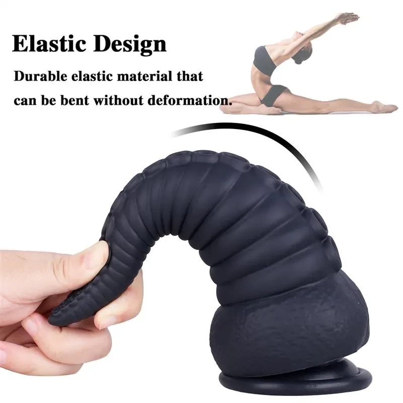 8.5 IN Black Tentacle Dildo Liquid Silicone Octopus Anal Plug 3 8.5 IN Black Tentacle Dildo Liquid Silicone Octopus Anal Plug 3