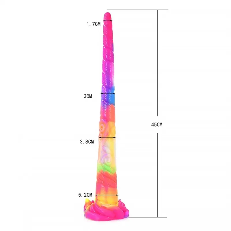 18 IN Long Slim Tentacle Anal Dildo Luminous Octopus Adult Toy 1 18 IN Long Slim Tentacle Anal Dildo Luminous Octopus Adult Toy 1