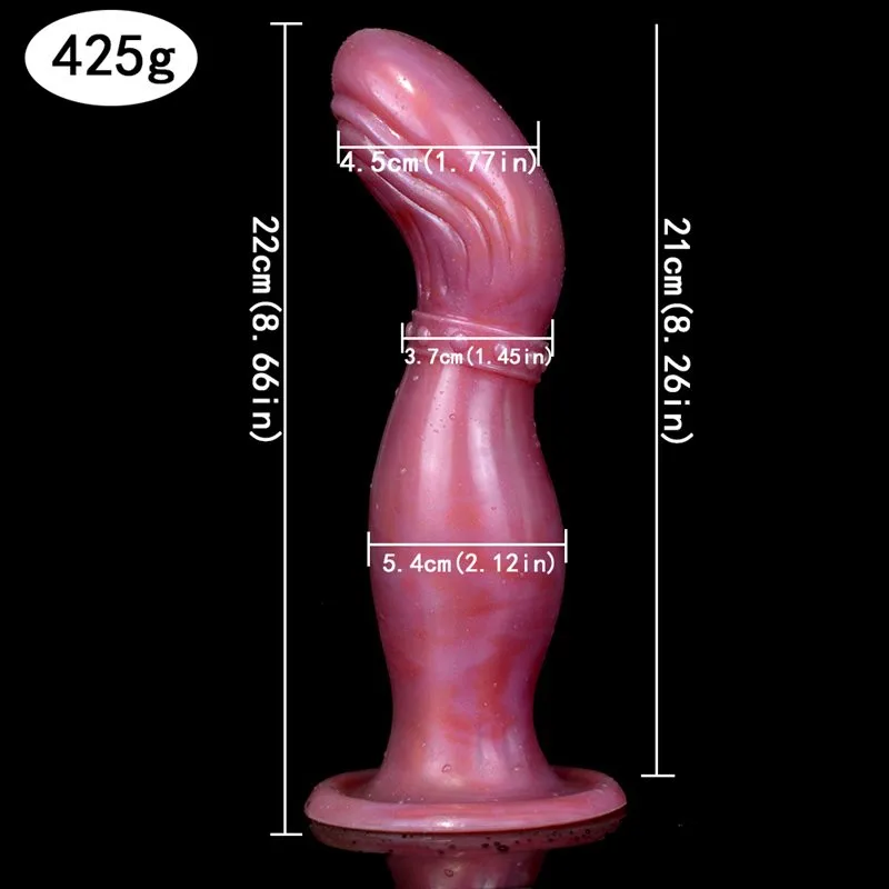 8.5 IN Angled Dildo Silicone Funny Anal Plug 1 8.5 IN Angled Dildo Silicone Funny Anal Plug 1