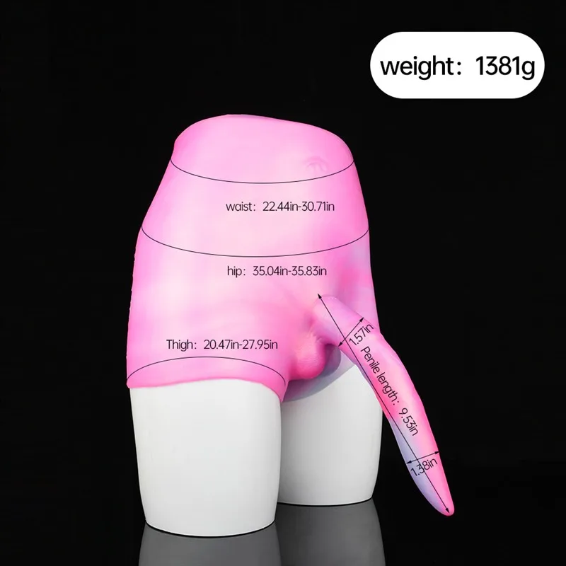 9.5 IN Pink Silicone Pig Dildo Strap On Sex toy 1 9.5 IN Pink Silicone Pig Dildo Strap On Sex toy 1
