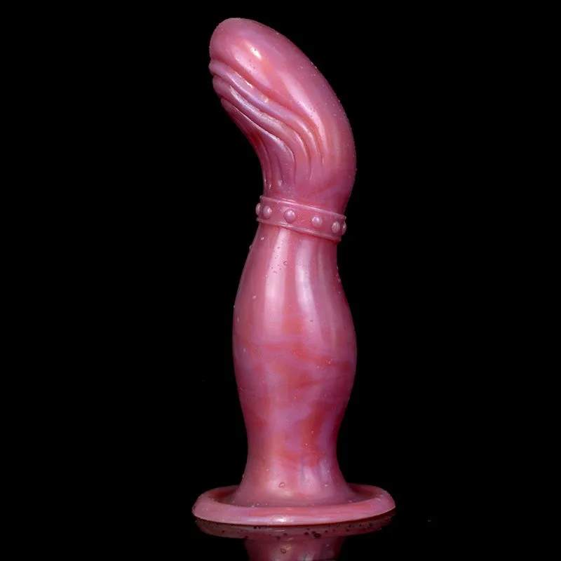 8.5 IN Angled Dildo Silicone Funny Anal Plug 4 8.5 IN Angled Dildo Silicone Funny Anal Plug 4