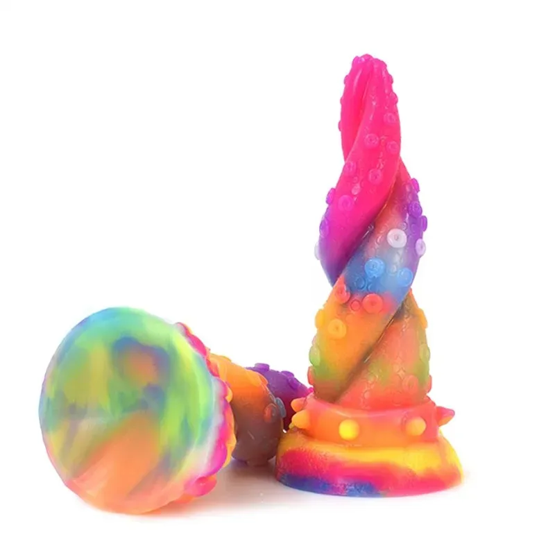 7.5 IN Small Twisted Octopus Dildo Luminous Tentacle Sex Toy 2 7.5 IN Small Twisted Octopus Dildo Luminous Tentacle Sex Toy 2