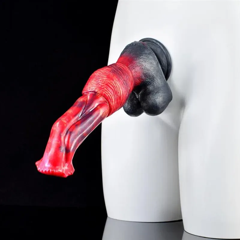 9.5 IN Fantasy Horse Dildo With Balls Silicone Animal Penis 2 9.5 IN Fantasy Horse Dildo With Balls Silicone Animal Penis 2