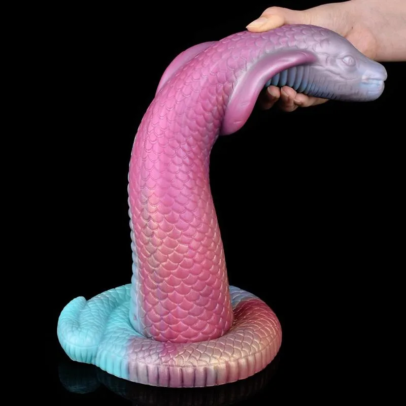 15 IN Giant King Cobra Cock Snake Shaped Dildo 7 15 IN Giant King Cobra Cock Snake Shaped Dildo 7
