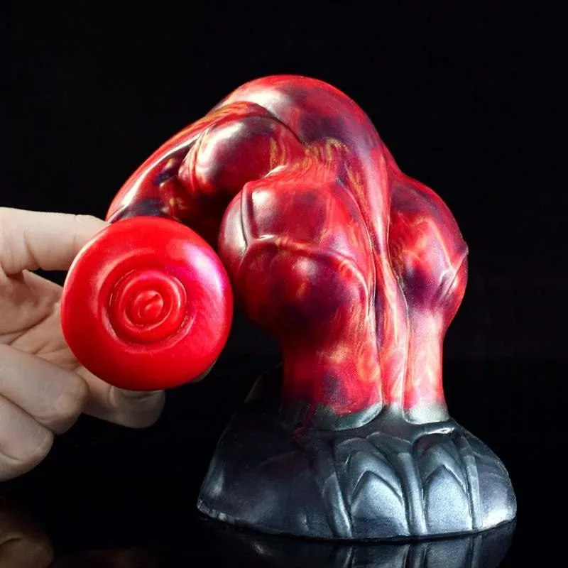 9 IN Platinum Silicone Horse Dildo with Big Knot 6 9 IN Platinum Silicone Horse Dildo with Big Knot 6