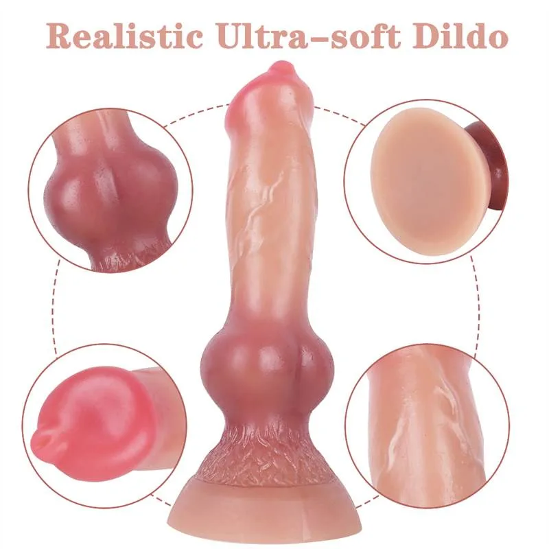 7 IN Realistic Dog Knot Dildo for Beginner 2 7 IN Realistic Dog Knot Dildo for Beginner 2