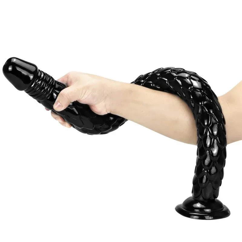 d932ba78c87cc6c5 24 Inch Extra Long Dragon Dildo PVC Anal Snake