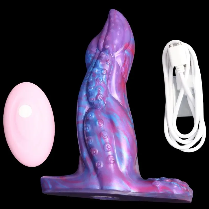 5.5 IN Remote Controlled Vibrating Tentacle Dildo Sex Toy 7 5.5 IN Remote Controlled Vibrating Tentacle Dildo Sex Toy 7
