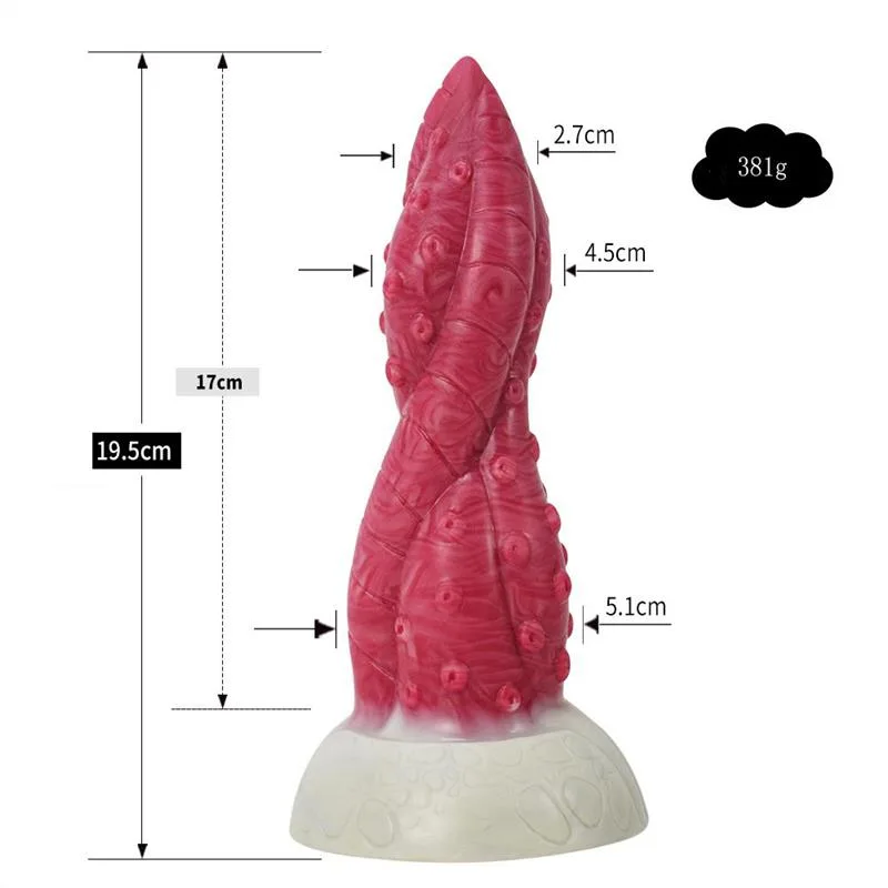 7.5 IN Twisted Tentacle Silicone Dildo Octopus Sex Toy 1 7.5 IN Twisted Tentacle Silicone Dildo Octopus Sex Toy 1
