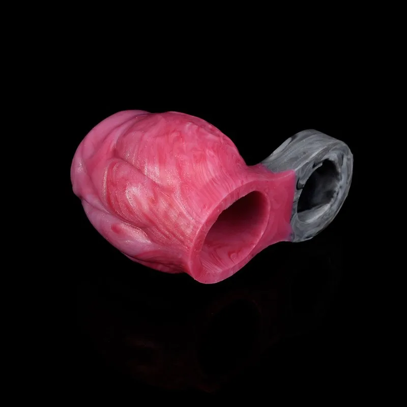 Pink Soft Silicone Knotted Cock Ring Penis Extender 5 Pink Soft Silicone Knotted Cock Ring Penis Extender 5