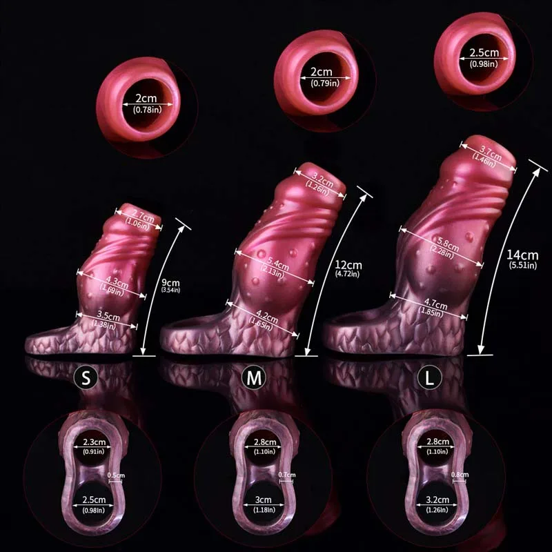 3.5/4.7/5.5 IN Silicone Fantasy Knot Penis Extender Sheath 1 3.5/4.7/5.5 IN Silicone Fantasy Knot Penis Extender Sheath 1