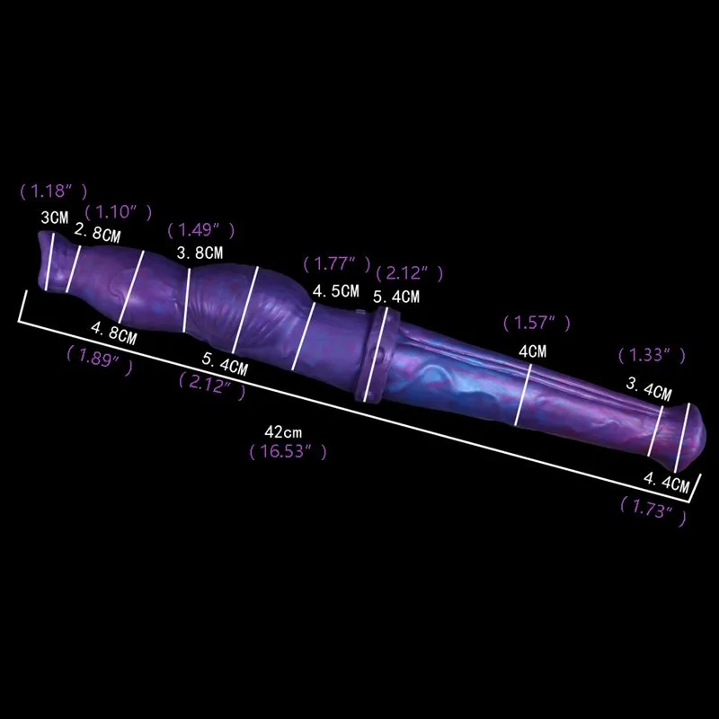 16.5 IN Purple Double-Sided Knotted Dog & Horse Dildo 1 16.5 IN Purple Double-Sided Knotted Dog & Horse Dildo 1