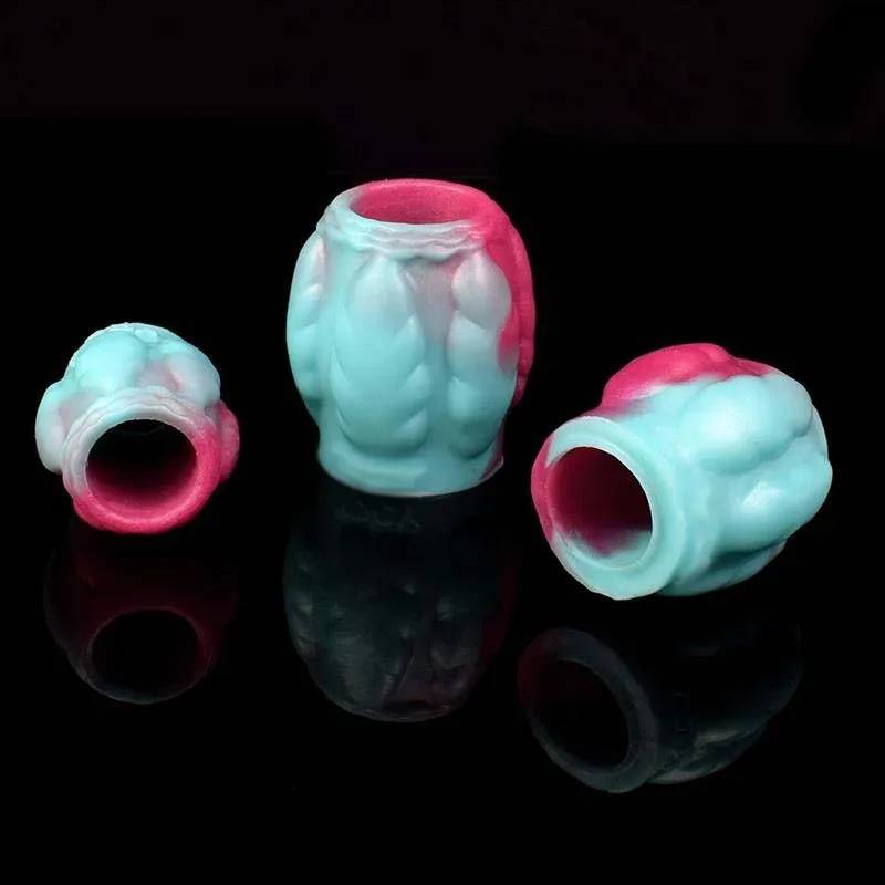 Silicone Knot Cock Ring Men Penis Extension Sleeve 4 Silicone Knot Cock Ring Men Penis Extension Sleeve 4