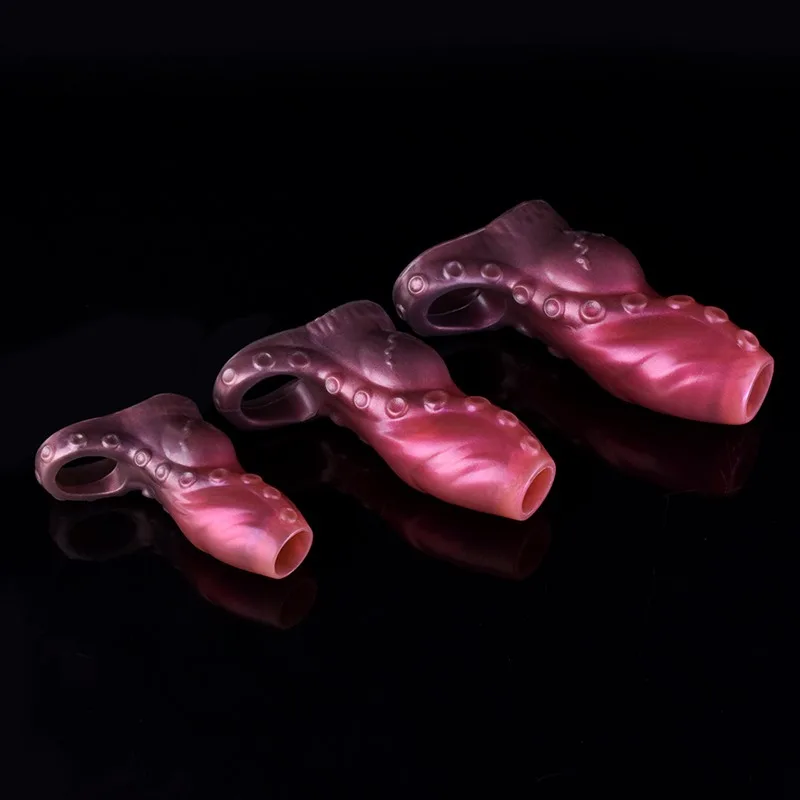 3.5/4.7/5.5 IN Open Tip Tentacle Knot Cock Sleeve 6 3.5/4.7/5.5 IN Open Tip Tentacle Knot Cock Sleeve 6