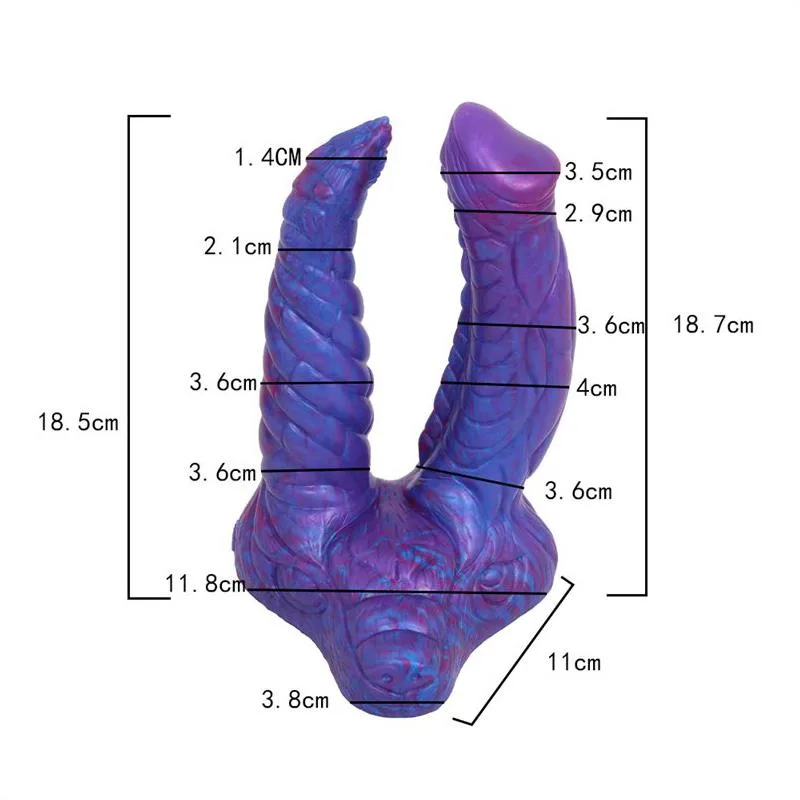 7 IN Purple Suction Cup Double Headed Monster Dildo 1 7 IN Purple Suction Cup Double Headed Monster Dildo 1