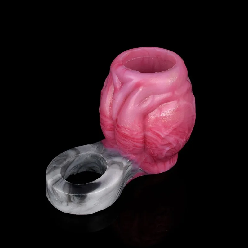 Pink Soft Silicone Knotted Cock Ring Penis Extender 3 Pink Soft Silicone Knotted Cock Ring Penis Extender 3