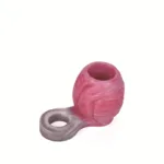 Pink Soft Silicone Knotted Cock Ring Penis Extender - Image 4